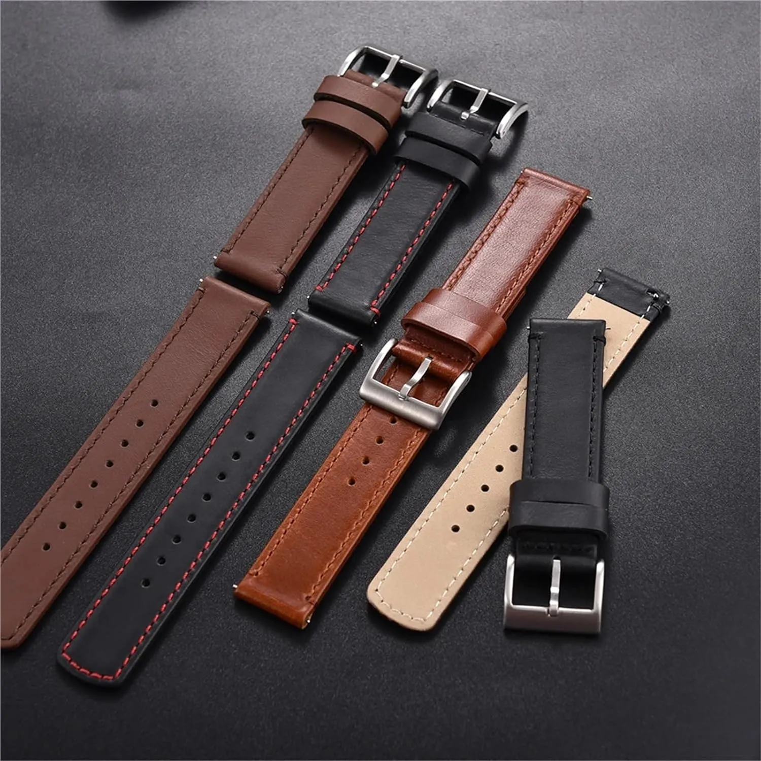 Strap 20mm 22mm Quick Release Watch Band Retro Style Design Men Women Bracelet Wristband Leather hook Watch 