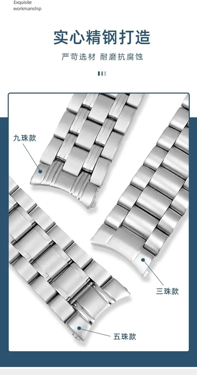 Strap 20mm son belt intact vocation hail 18mm 316L Stainless Steel Watchbands For Omega Speedmaster 007 Seamaster 300 AT150 Planet Ocean Speedmaster Watch 