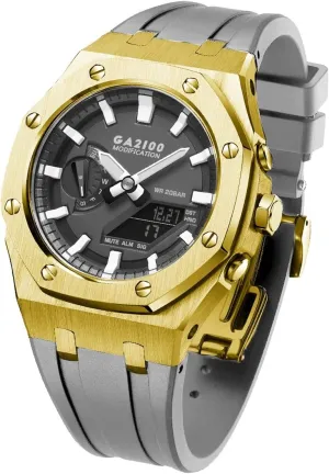 Strap 316 Stainless Steel Modified Accessories Bracelet Bezel bands GA2100 MOD Kit For GA2110ET-8A Metal Watch predecessor robust basket Case Silicone 