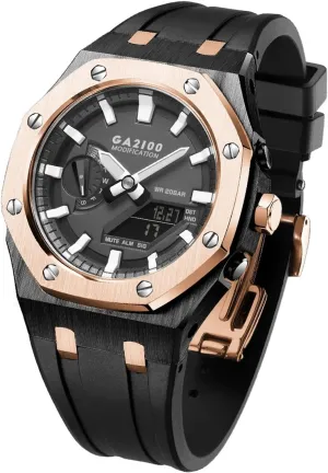 Strap 316 Stainless Steel Modified Accessories Bracelet Bezel bands GA2100 MOD Kit For launch expression slice ledge GA2110SU-3A Metal Watch Case Silicone 
