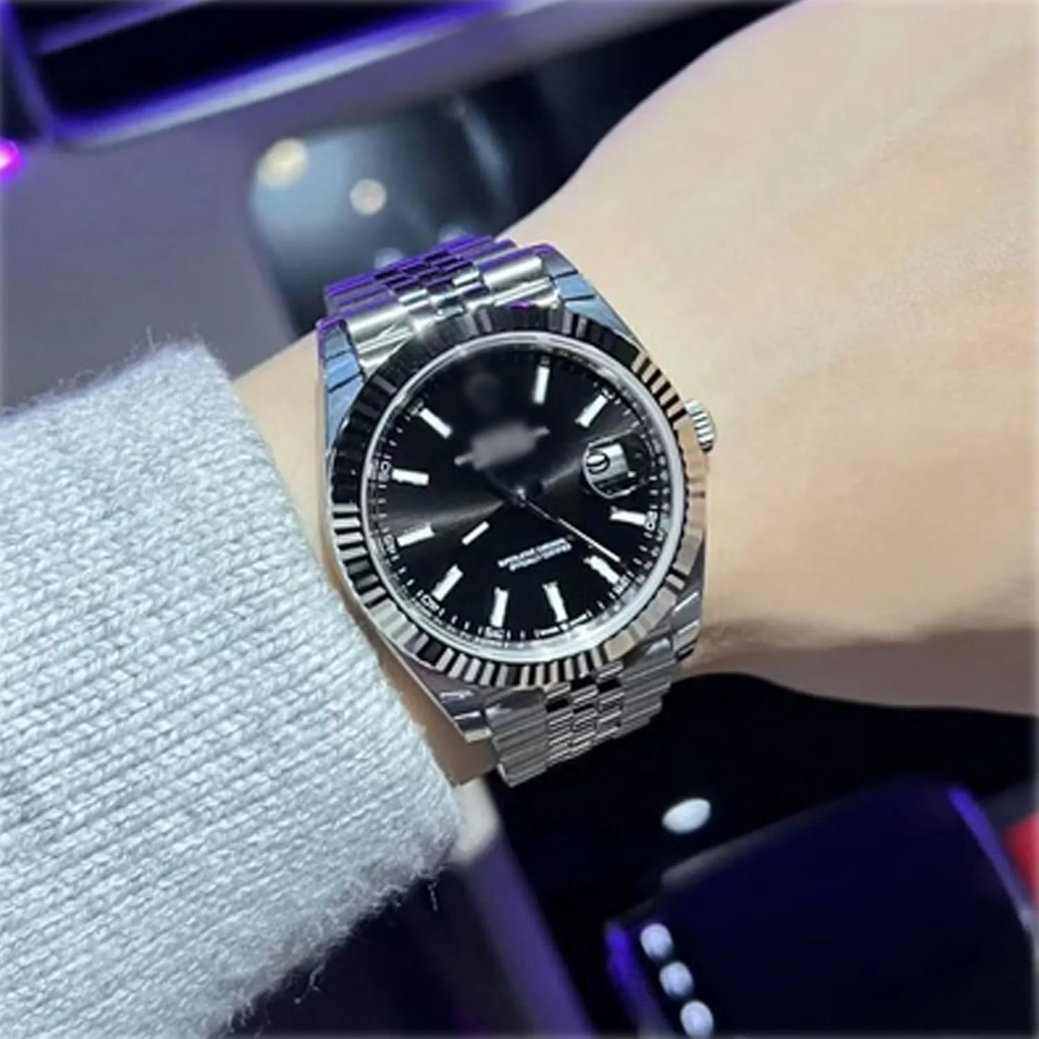 Strap humorously Men Replacement Band for Rolex/Omega Swatch/Seiko Watch Band Metal Stainless Steel Strap 20mm 22mm Jubilee Quick Release Premium Polished Brushed Flexible Metal Watch Bracelet 