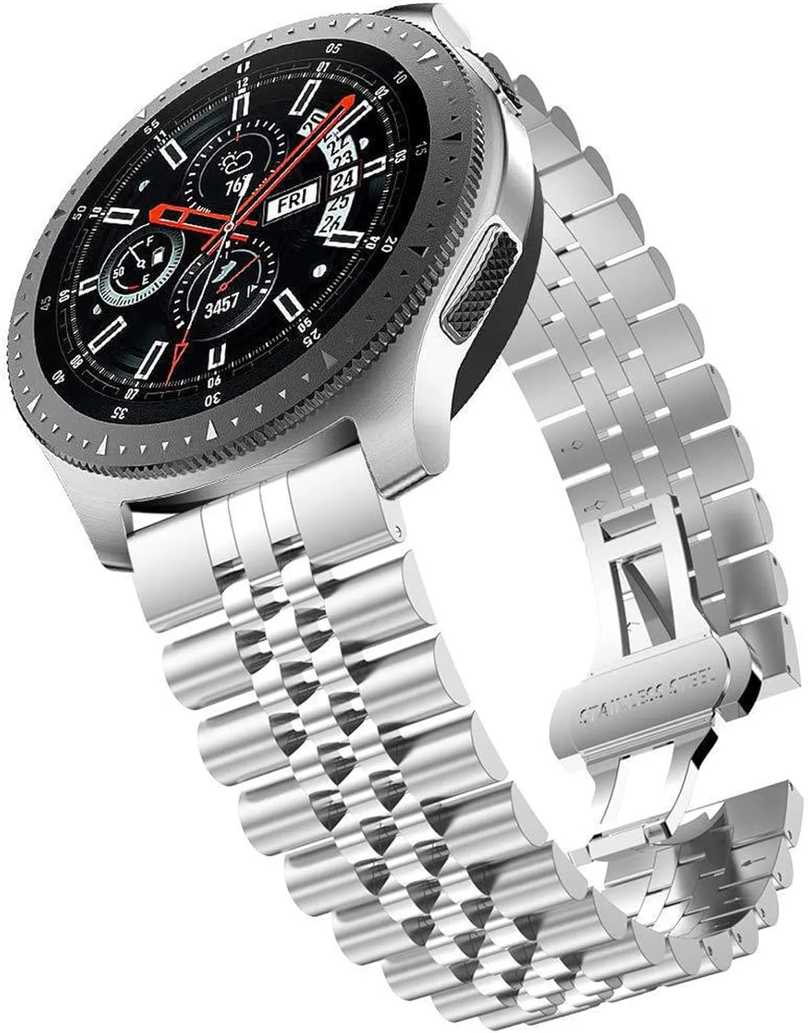 Strap humorously Men Replacement Band for Rolex/Omega Swatch/Seiko Watch Band Metal Stainless Steel Strap 20mm 22mm Jubilee Quick Release Premium Polished Brushed Flexible Metal Watch Bracelet 