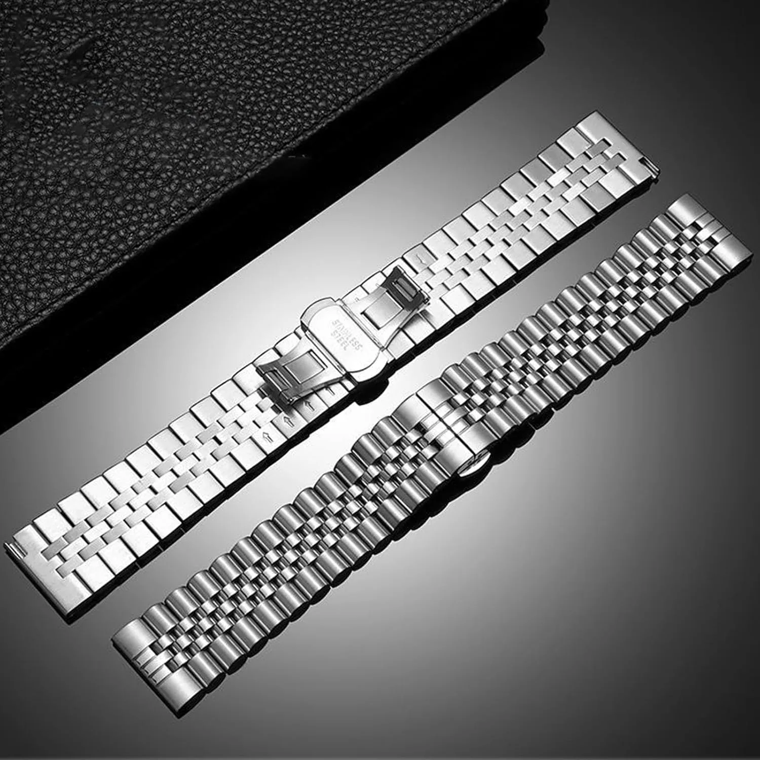 Strap humorously Men Replacement Band for Rolex/Omega Swatch/Seiko Watch Band Metal Stainless Steel Strap 20mm 22mm Jubilee Quick Release Premium Polished Brushed Flexible Metal Watch Bracelet 