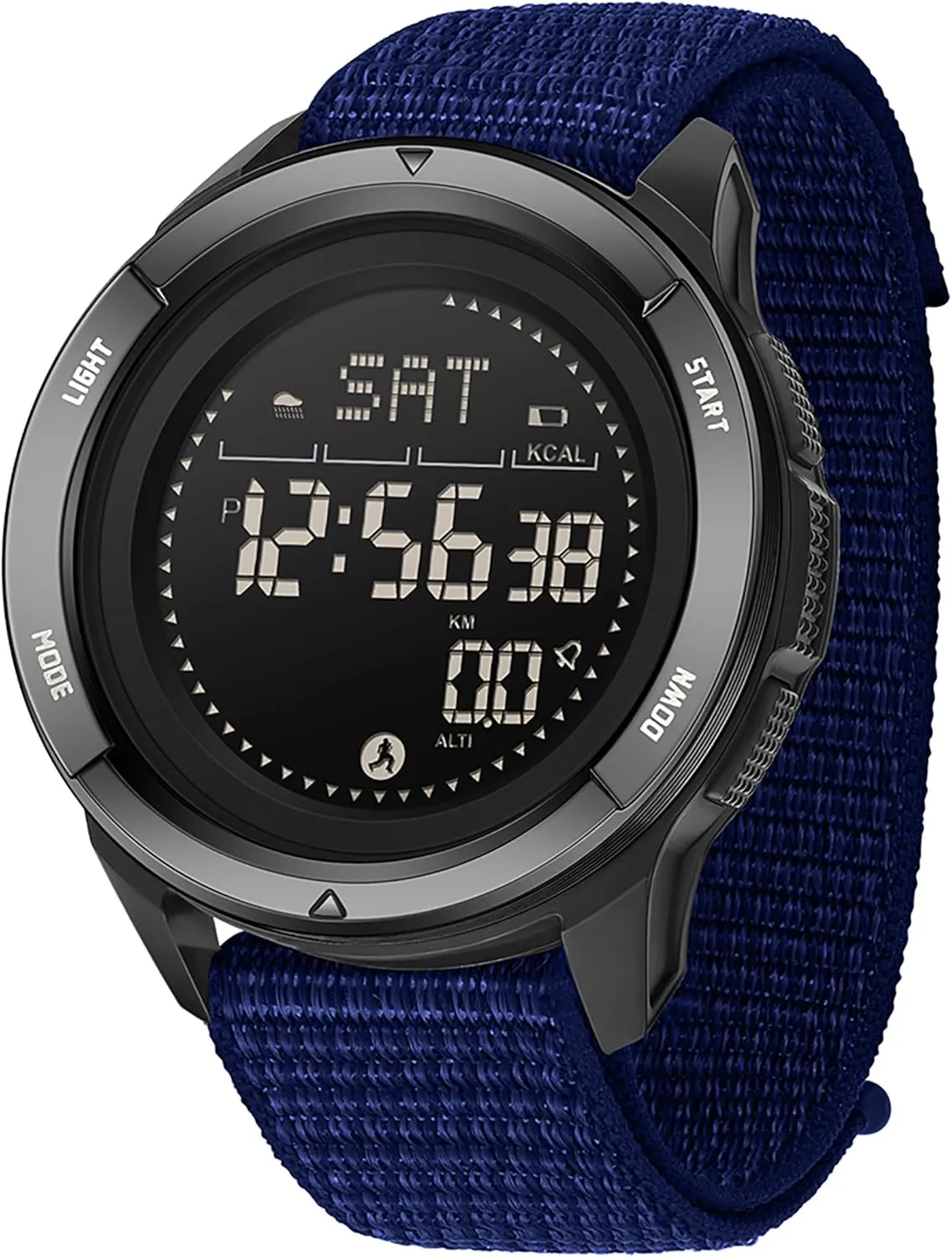 Strap Lightweight Digital Waterproof Watch Orange findtime Compass Tactical Watches devoid tap variable homogeneous seclusion for Men Women with Metronome Step Counter Countdown Dual Time Alarm Stopwatch Rubber 