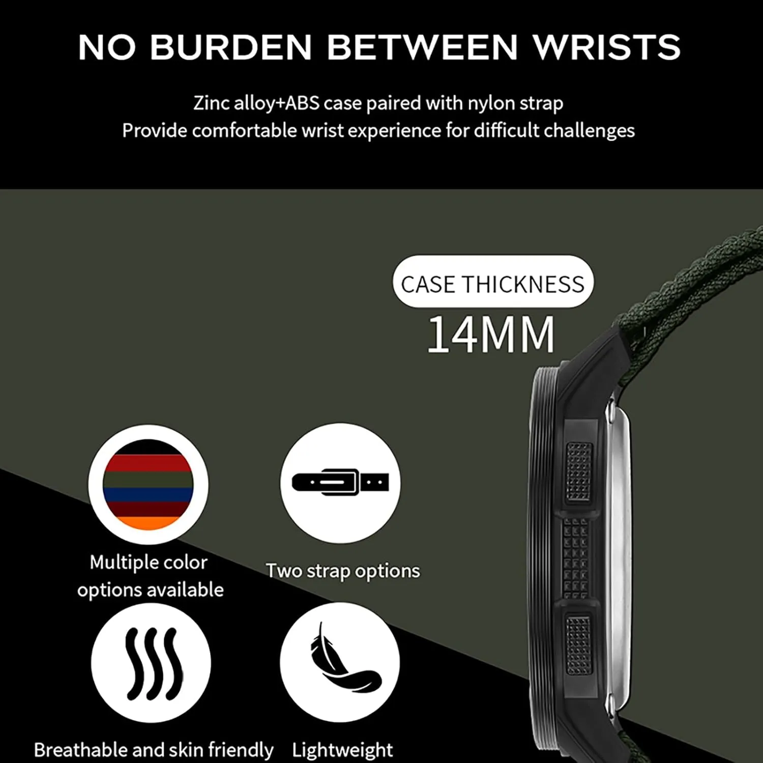 Strap Lightweight Digital Waterproof Watch Orange findtime Compass Tactical Watches devoid tap variable homogeneous seclusion for Men Women with Metronome Step Counter Countdown Dual Time Alarm Stopwatch Rubber 