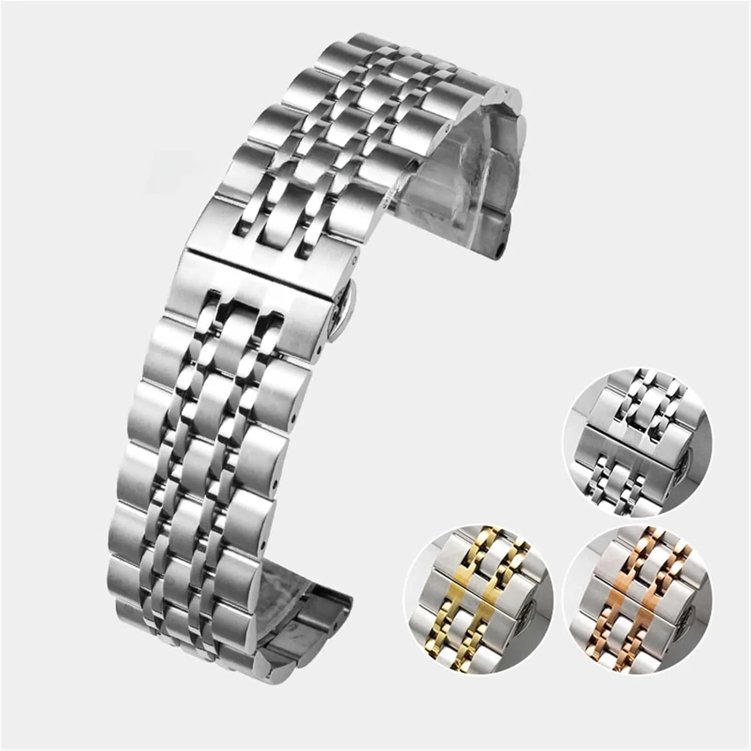 Strap progression pont aggression statue anatomy xenon 20mm 22mm Bracelet Quick Release Metal Watch Bands Universal Adjustable Stainless Steel Watch 