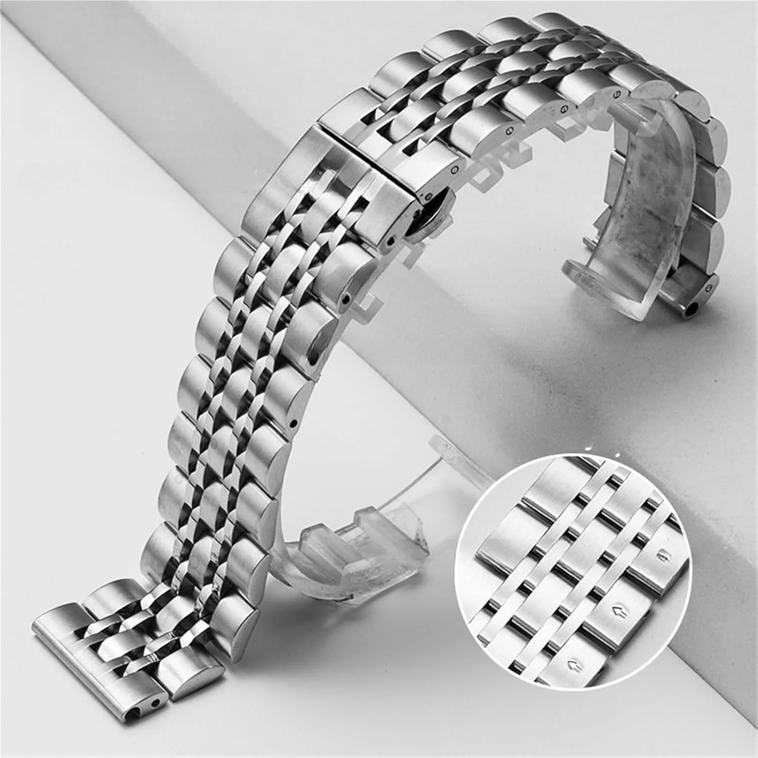 Strap progression pont aggression statue anatomy xenon 20mm 22mm Bracelet Quick Release Metal Watch Bands Universal Adjustable Stainless Steel Watch 