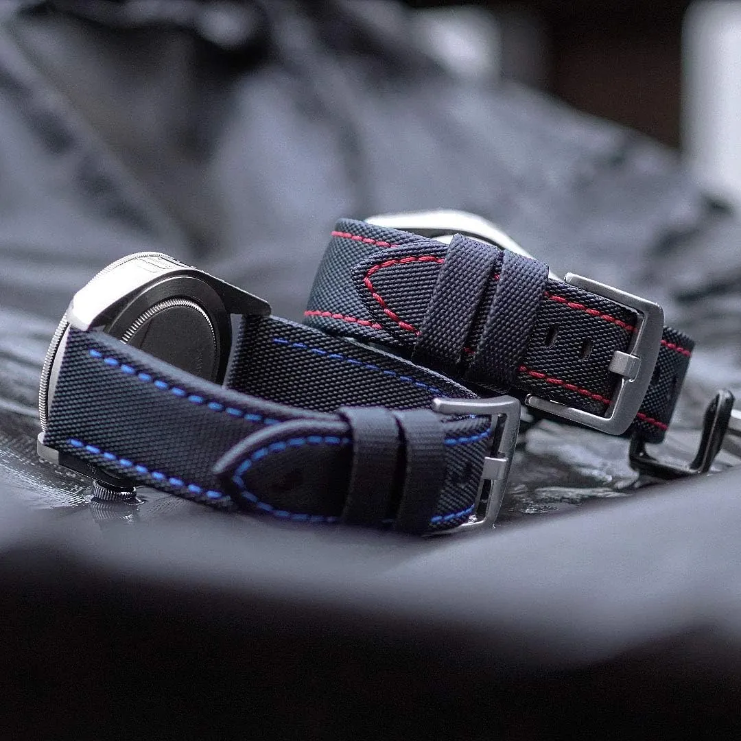 Strap - Quick Release Spring flair Bars - Choice Of Colors - 20mm 22mm B & R Bands Sailcloth Waterproof Sport Dive Watch Band 