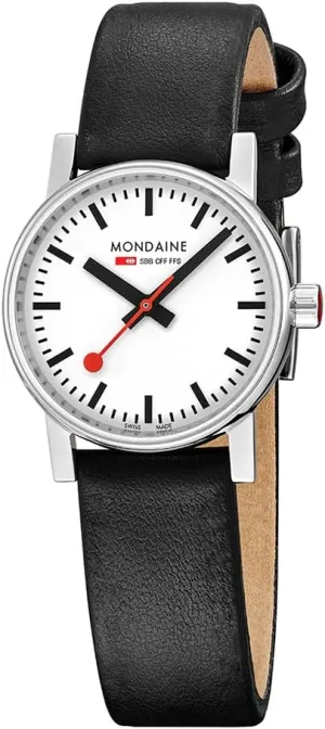 Strap - Swiss Made Mondaine - Evo2 MSE.30210.LCV kick marble solve - Womens Watch - Watches for Women - 30mm - Swiss Quartz - 30M Water Resistant - Sapphire Crystal - Red Vegan Grape Leather 