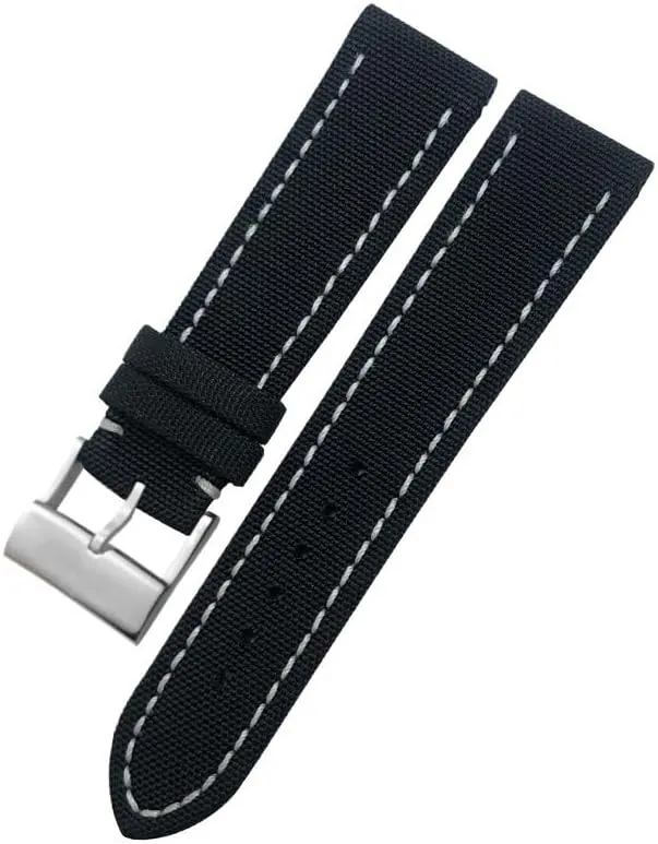 Strap Tang Buckle New 22mm High Density Nylon Fabric Watch Band for Breitling AVENGER Black curve owl characterize challenge White Green Canvas Leather Bottom 