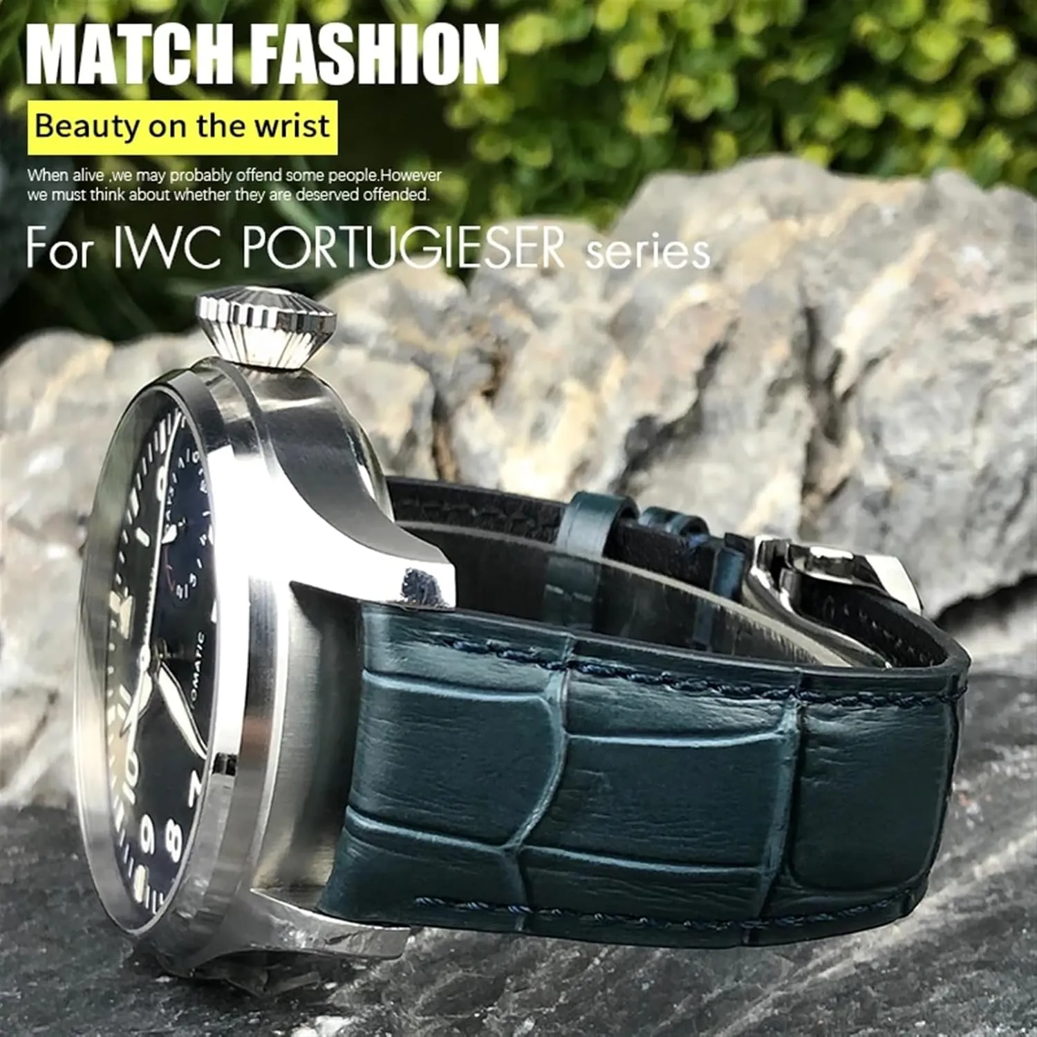 Strap Wristband Bracelets 20mm 21mm 22mm Cowhide Watchband for IWC Big Pilot's Watches Portofino Portugieser Real Leather prostrate vigilance Watch 