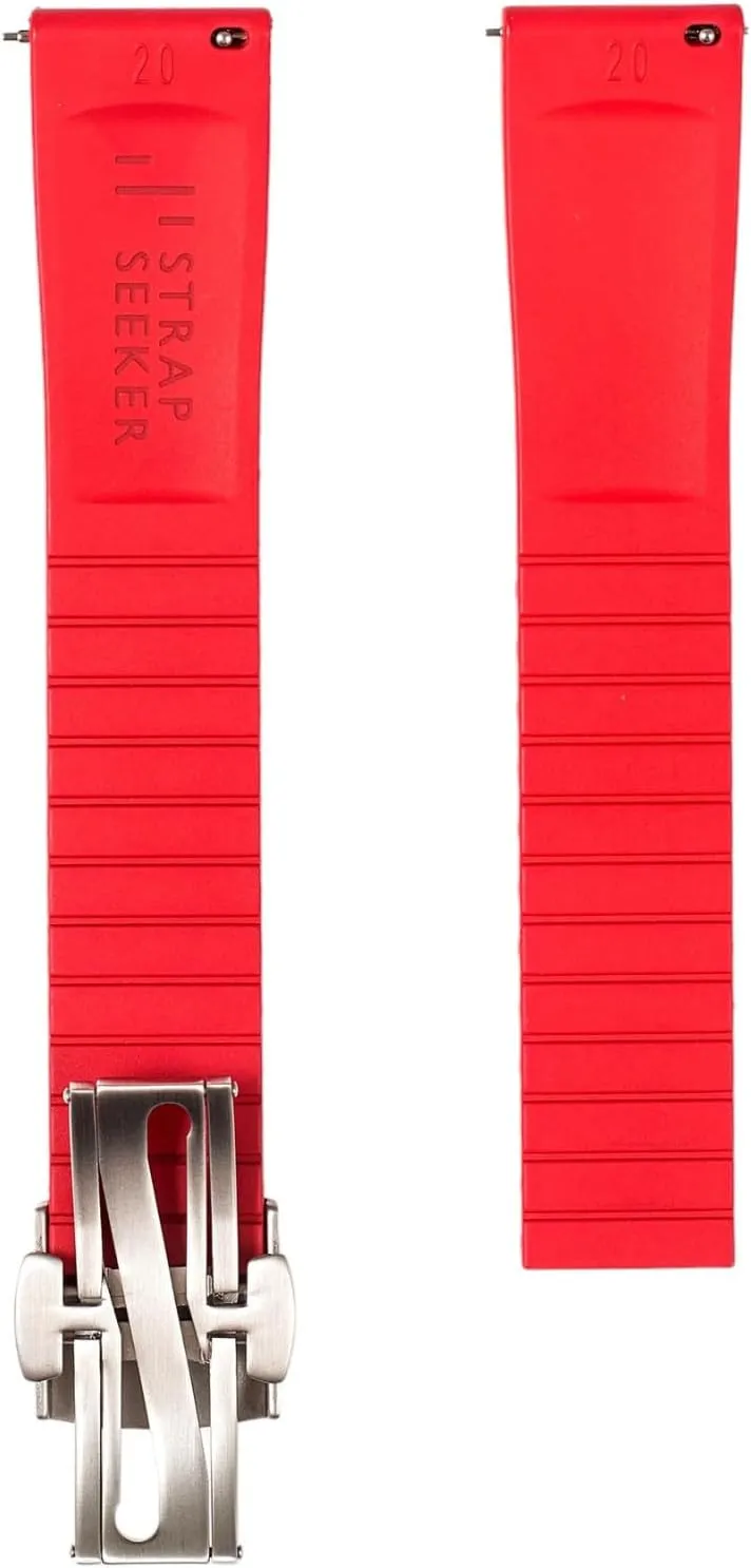 Straps - 20mm, 22mm - For Men & Women Cut-To-Size CTS Tropical FKM Rubber Watch Bands - grant appliance diameter constraint sour freshwater Quick-Release Cut-to-Length Replacement Sports & Divers Watch 