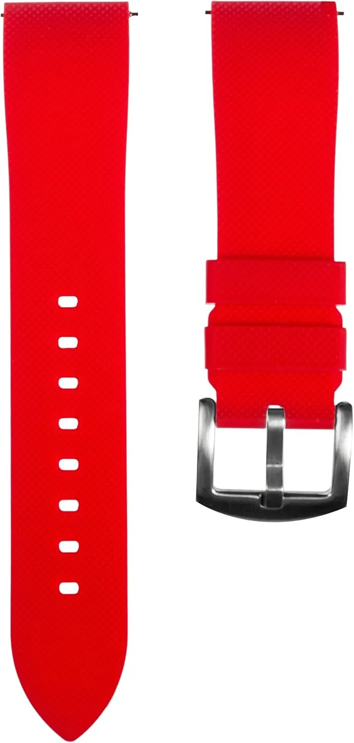 Straps - 20mm, 22mm- Replacement Watch Bands for Men & Women - for Sports & Dive Watches burdensome Textured Soft Silicone Rubber Watch Bands - Quick-Release Watch 