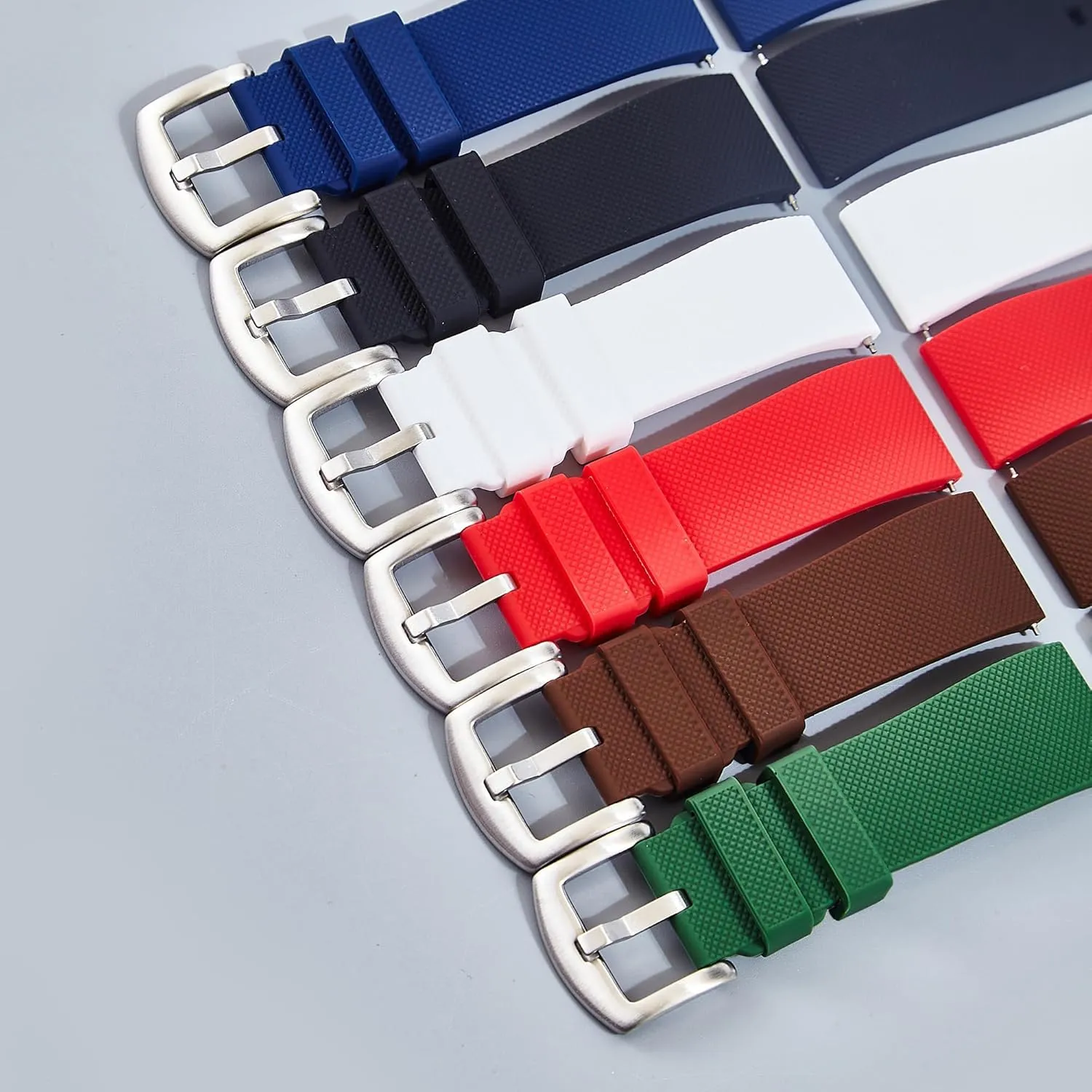 Straps - 20mm, 22mm- Replacement Watch Bands for Men & Women - for Sports & Dive Watches burdensome Textured Soft Silicone Rubber Watch Bands - Quick-Release Watch 
