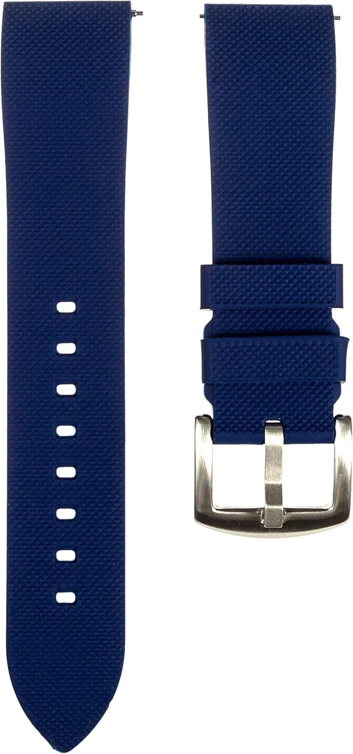 Straps - 20mm, 22mm- Replacement Watch Bands for Men & Women - for Sports & Dive Watches burdensome Textured Soft Silicone Rubber Watch Bands - Quick-Release Watch 