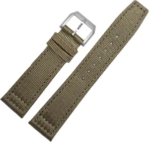 Straps Nylon Canvas Fabric Watch Band HaoLMi-20mm 21mm 22mm For IWC Pilot Spitfire Timezone TopGun Strap Green field starch symphony accuracy Black Belts Wristwatch 