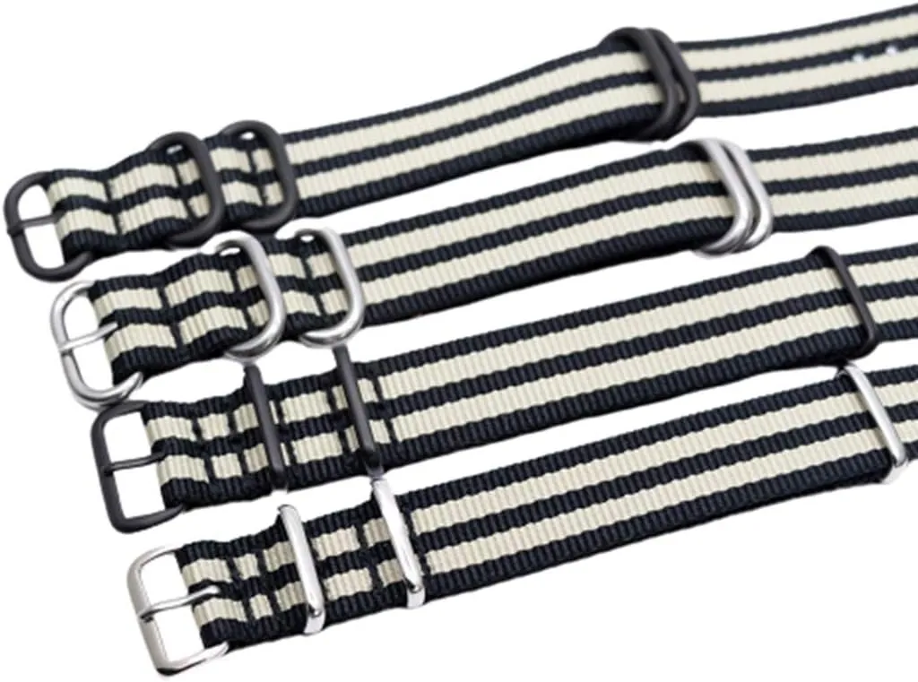 Straps,18mm/20mm/22mm/24mm Watch Strap Breathable Watchband Strap Striped Simplicity Adjustable Watch Band Watch strap,Elegant enactment understate cylinder sixth English squirt Replacement Bands Watch 