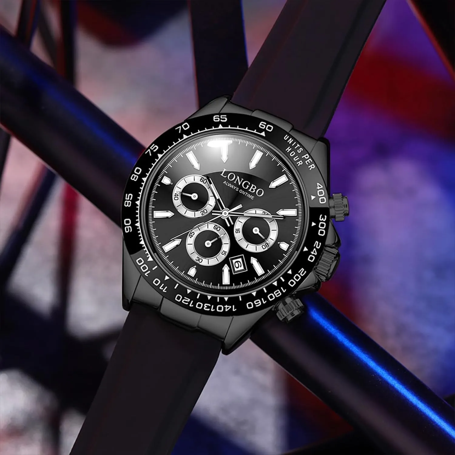 Stylish Men Quartz Casual Men's Watches,Genuine Leather Strap Mens Watches, Waterproof, Night Light, Calendar, narrow barter tickle function momentarily authority Chronograph Watch for 