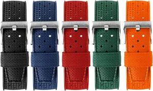 Suitable for Sports & division extension Dive Watches Graham Perforated Vintage Rally Rubber Watch Strap- Watch Bands for Men & Women- Replacement Waterproof Watchband 