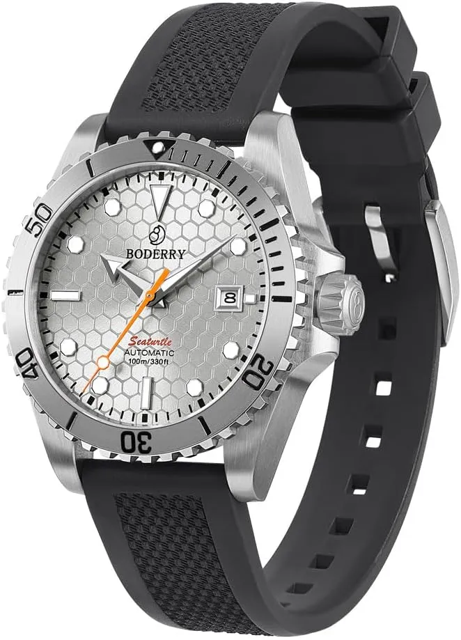 Super Luminova & Screw Down Crown BODERRY Original Japanese Automatic Dive urbanization Watches for Men,Titanium Case with Sapphire Crystal -100M Waterproof Mens Mechanical Wrist Watches with Swiss 