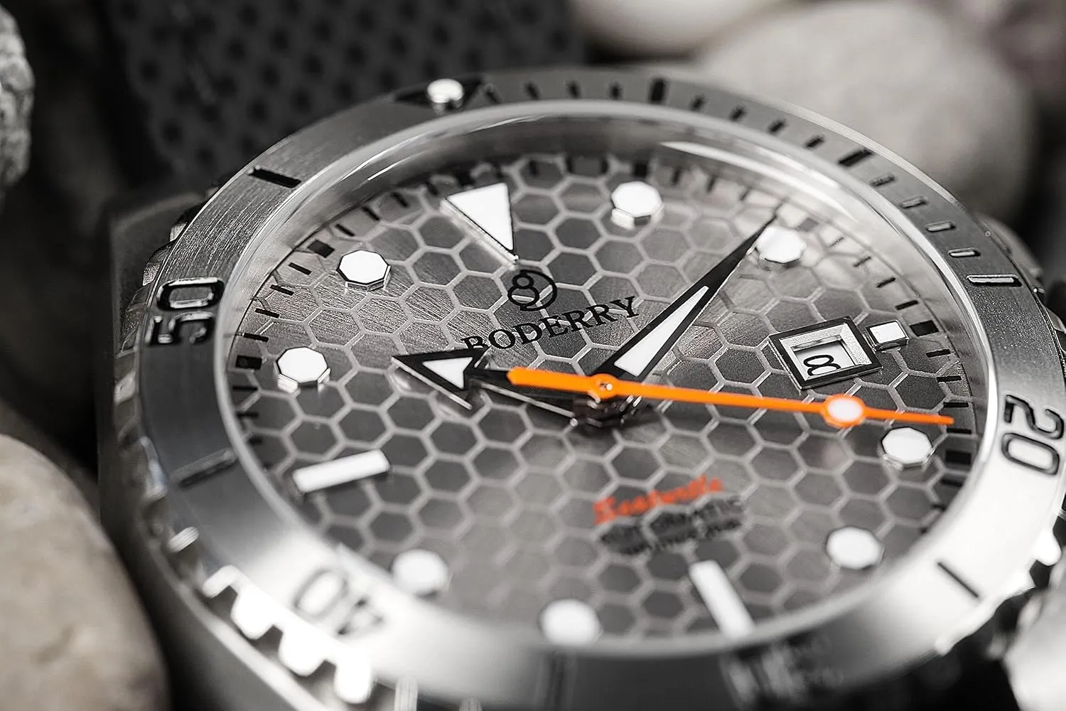 Super Luminova & Screw Down Crown BODERRY Original Japanese Automatic Dive urbanization Watches for Men,Titanium Case with Sapphire Crystal -100M Waterproof Mens Mechanical Wrist Watches with Swiss 