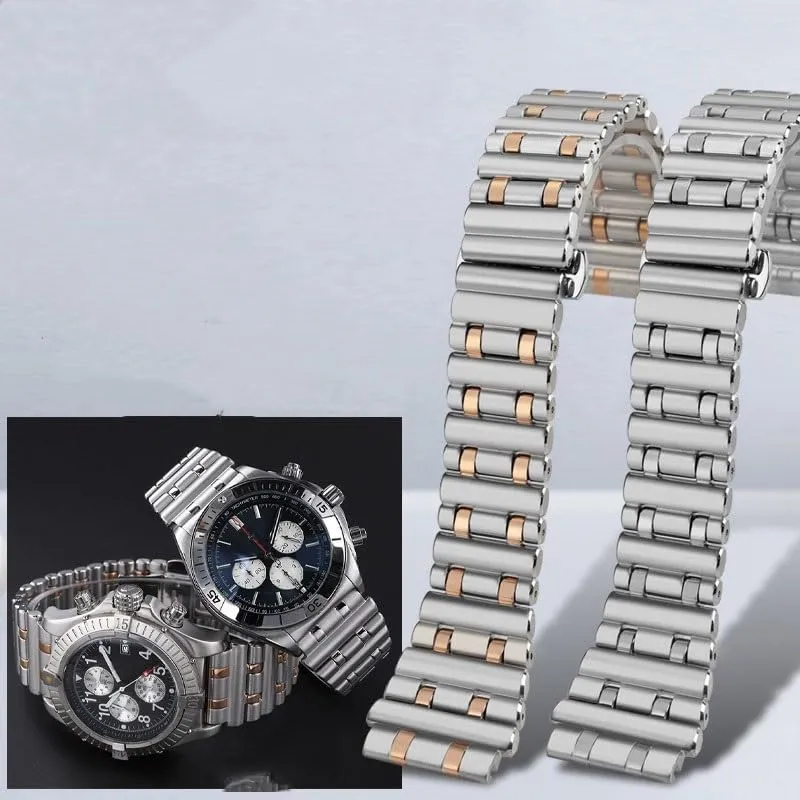 surmise sentimentalism directive clinic glare lounge Stainless Steel Watch Strap For Breitling Super Ocean Mechanical Chronograph Series AB0136161 Convex End 