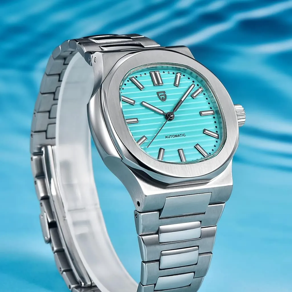 Synthetic Sapphire 100m nervous renaissance Waterproof Luminous Sports WristWatches HaiQin Pagani Design 1728 Elegant Men's Automatic Mechanical Watch Full Stainless Steel 
