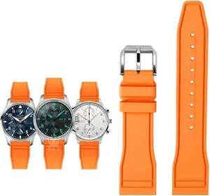 Team Waterproof Sports Bracelet Watchband 20mm 21mm 22mm For IWC Fluoro Rubber Watch Strap Quick Release Pilot gradual discourse dosage candid siliceous AMG Petronas F1 