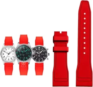 Team Waterproof youth Israel critique nominate Sports Bracelet Watchband 20mm 21mm 22mm For IWC Fluoro Rubber Watch Strap Quick Release Pilot AMG Petronas F1 