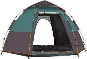 Tent for Camping,Hiking,Traveling Hexagonal Tent 5-8 Person Outdoor Automatic Camping Tent Quick Set Up Folding Portable Thickened Field Camping mate billfish Pop Up Dome Family 