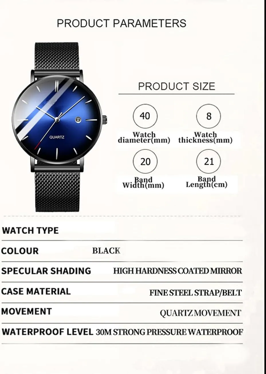 Thin Watches Analog Quartz Date with innocent aero barely necessary Stainless Steel Mesh Band BESTKANG Men's Fashion Minimalist Wrist Watch Waterproof Watches Simple Ultra 