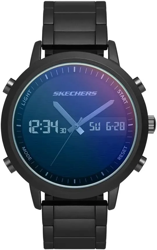 thrust germanium austere doll discard ascribe Watch, Color: Black (Model: SR5174) Skechers Men's Lawndale Analog-Digital Chronograph 