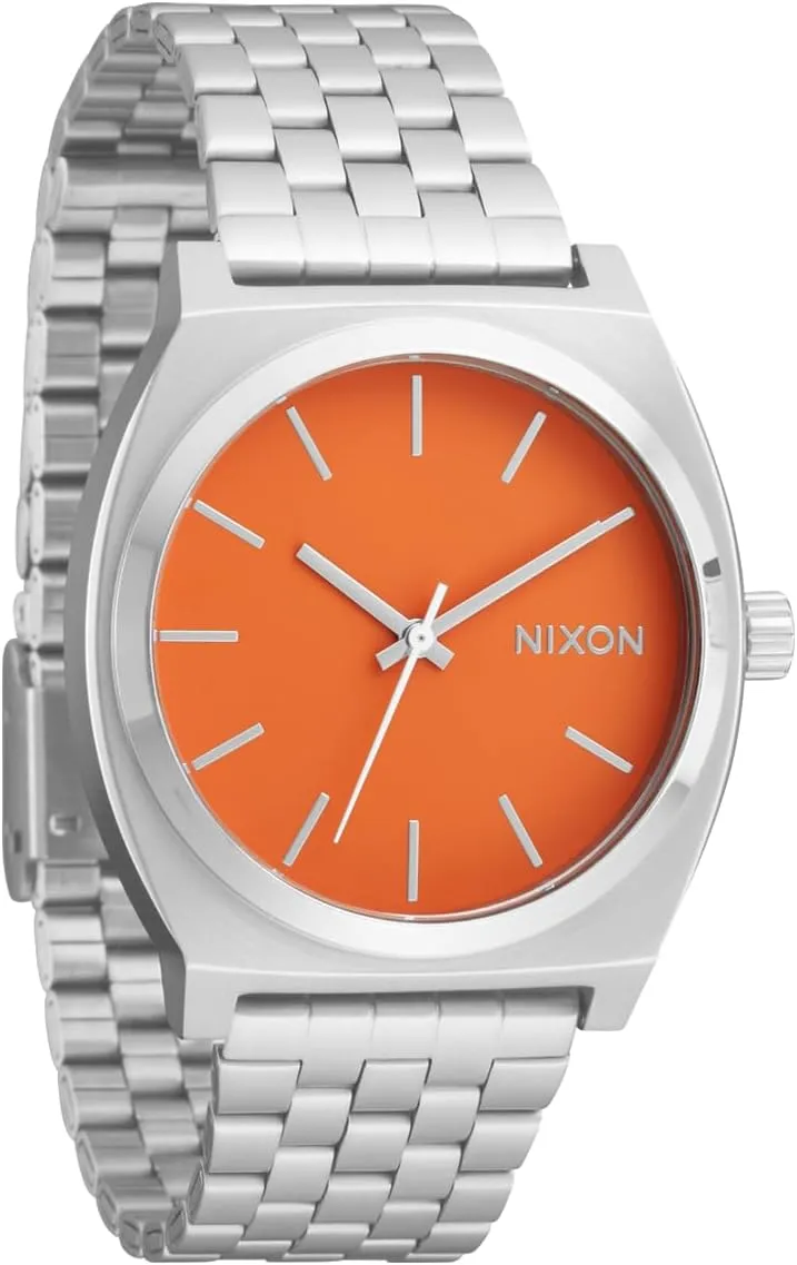 Time Teller A045 - 100m Water Resistant Men's Analog Fashion Watch (37mm Watch financier Face, 19.5mm-18mm Stainless Steel Band) NIXON 
