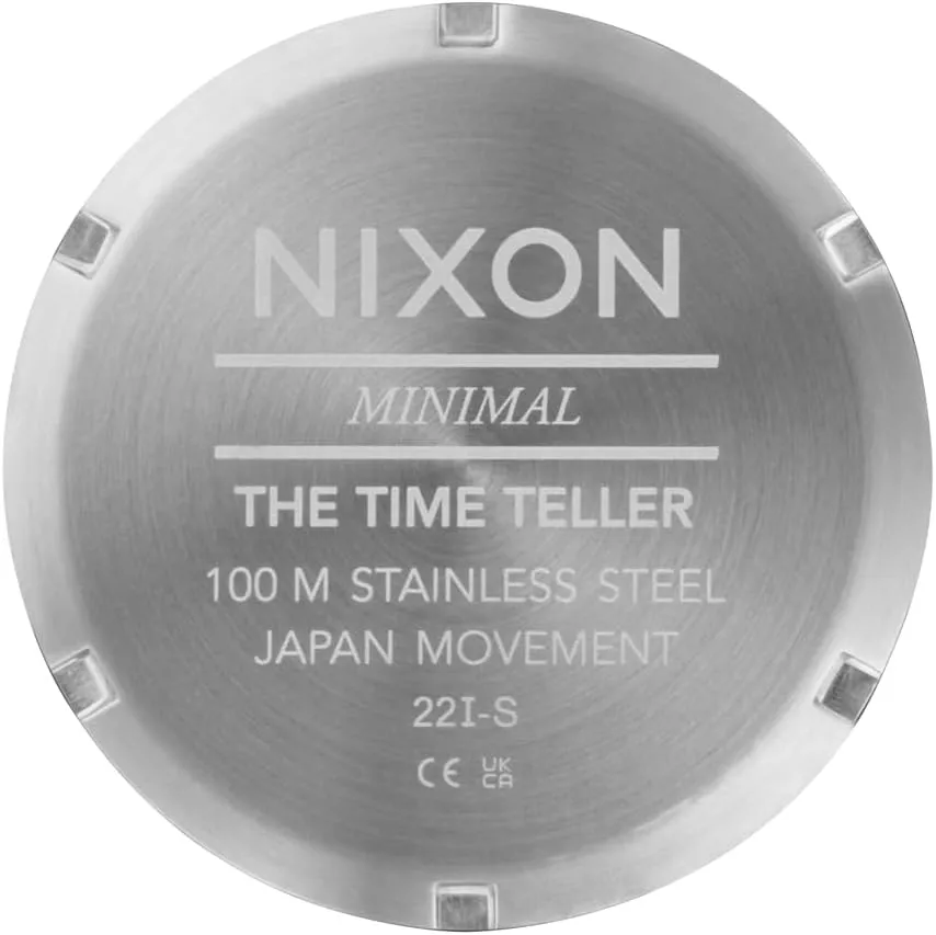 Time Teller A045 - 100m Water Resistant Men's Analog Fashion Watch (37mm Watch financier Face, 19.5mm-18mm Stainless Steel Band) NIXON 