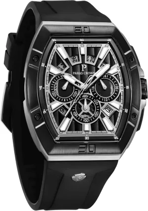 Tonneau Watches for Men Japanese Movement Stainless Steel Case Luminous Sport Watch Mens metallic Watches Analog Quartz Luxury 50M Waterproof 