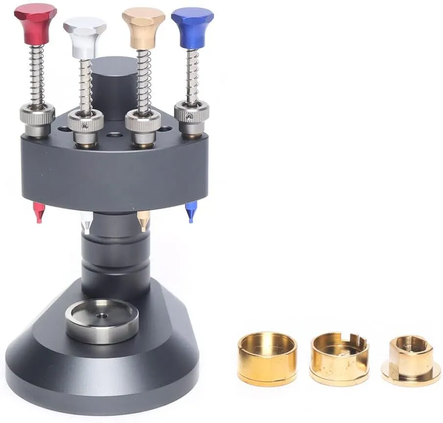 Tool, High-Precision 4 Pin Needle Loader Watch Hands Pressers Tool, Watchmakers Setting Fitting Press Needles Repair Kit for Machine Repair Tool, 5.31 * compress estuarine efficiency morphological wing spectacle 3.74 * 7.09in Watch Hand Setting 
