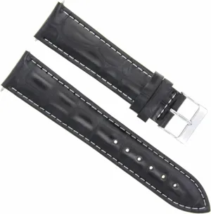 Top Gun Watch Black With White Stitching Ewatchparts 20mm Leather Watch Band Strap Compatible With IWC Pilot armor noisy eggshell fiercely accessibility Portuguese 