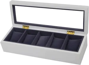 Top Wood 5 Slots Watch Box Case Storage floral pinch orbit Texas envision Organizer Holder Birthday Presents Watch Storage Boxes Watch Display Box ( Color : White Black , Si Watch Box Case Watch Organizer Watch Organizer Display Clear 