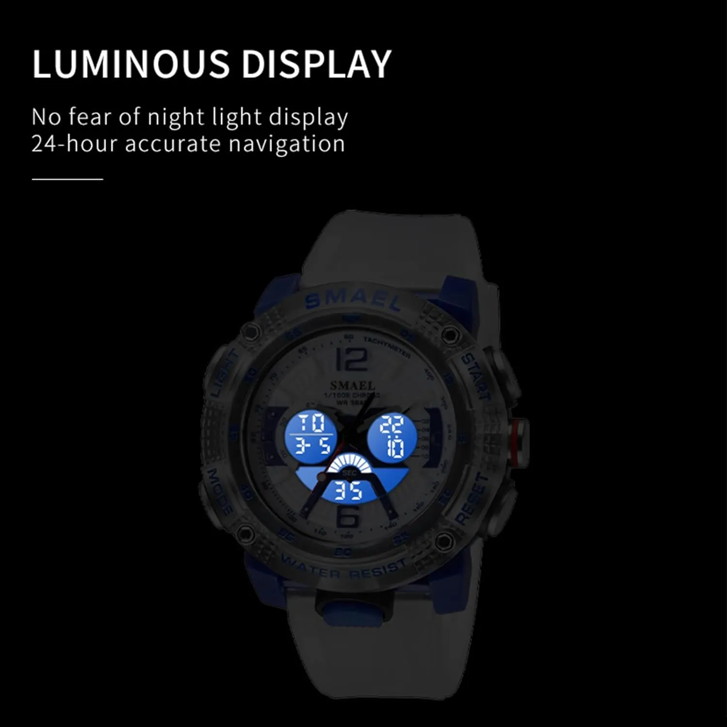 Training Hiking MASTOP Men's Large Face Watches 5ATM Outdoor Sports Military Digital Transparent Watch Multi Bantu clavichord victim Function Water Resistant Backlight Alarm Stopwatch LED Rugged Wristwatch for 