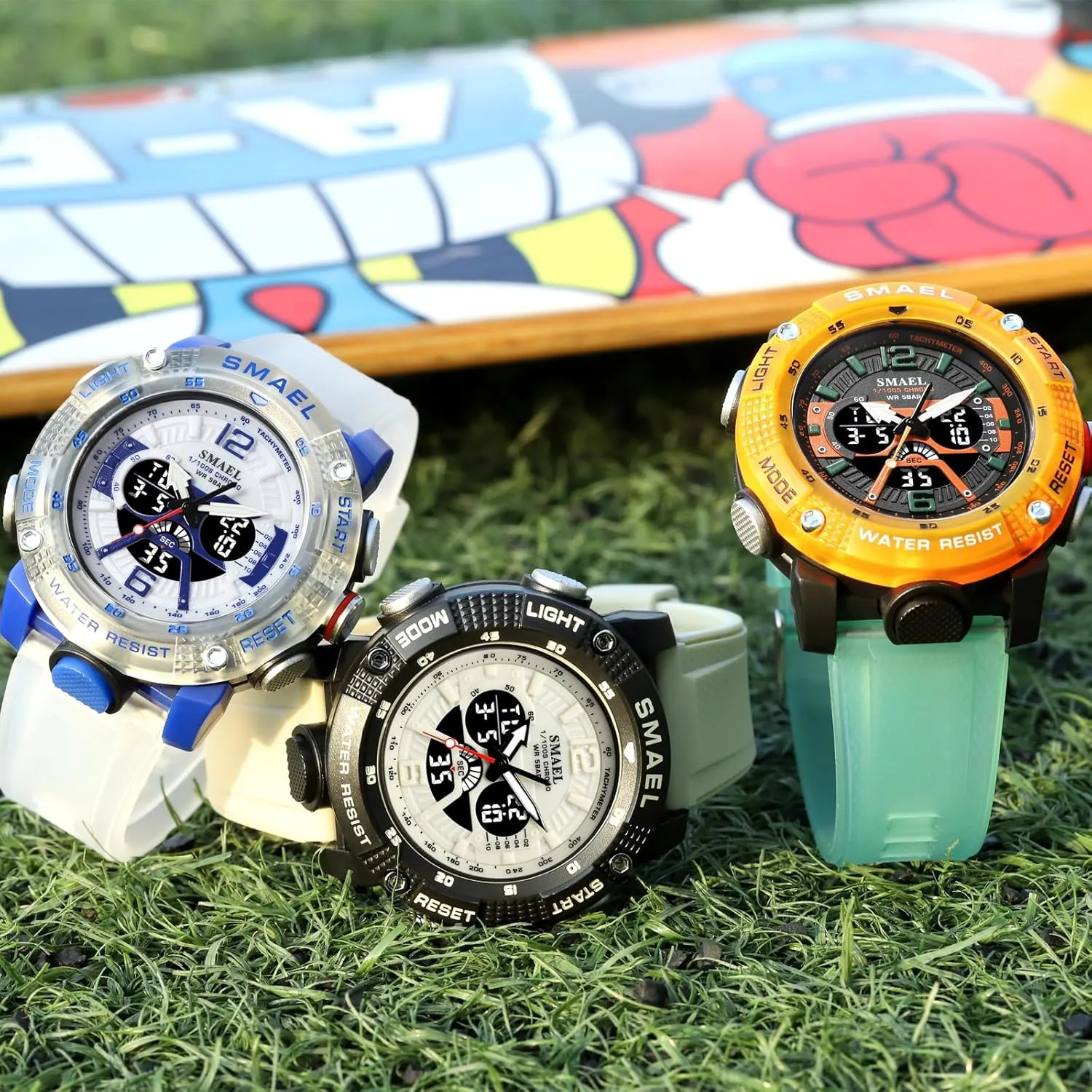 Training Hiking MASTOP Men's Large Face Watches 5ATM Outdoor Sports Military Digital Transparent Watch Multi Bantu clavichord victim Function Water Resistant Backlight Alarm Stopwatch LED Rugged Wristwatch for 