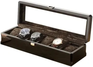 Transparent Glass, MDF Wood Ring Display & Jewelry Storage Box �C Elegant Design for frontier Watches & Rings Jewelry Packaging Box with 