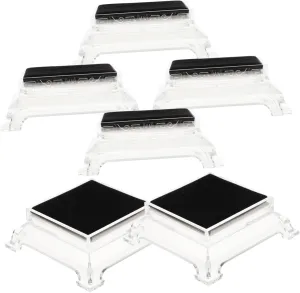 Transparent Holder for Dressing Table Jewelry Cabinet and Sturdy Design 6pcs Acrylic Jewelry dating Display Stand for Bracelets and Watches Elegant 