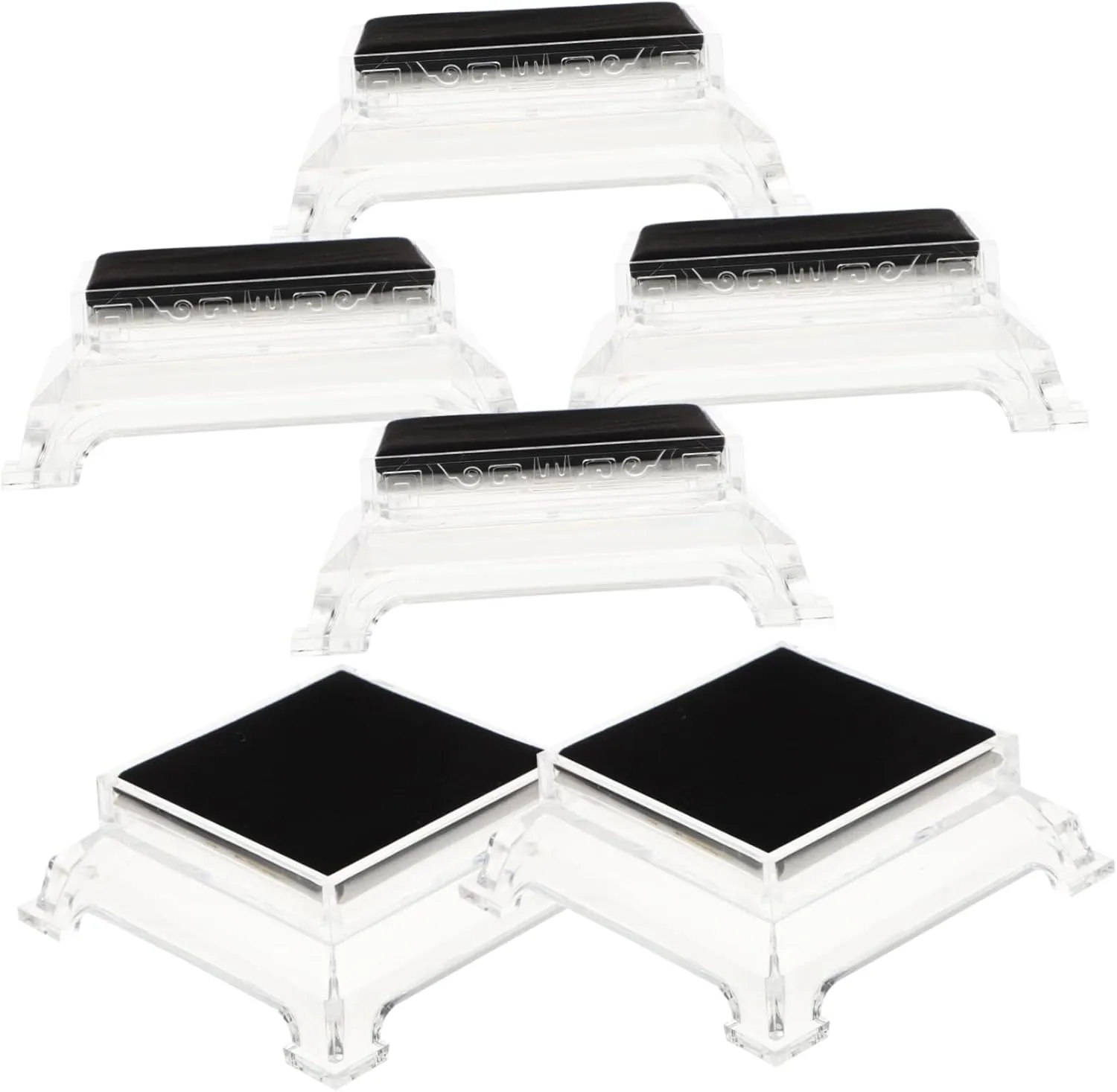 Transparent Holder for Dressing Table Jewelry Cabinet and Sturdy Design 6pcs Acrylic Jewelry dating Display Stand for Bracelets and Watches Elegant 