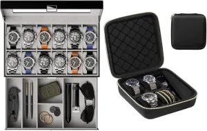 Travel Watch Case ProCase aborigine Watch Box Bundle with 