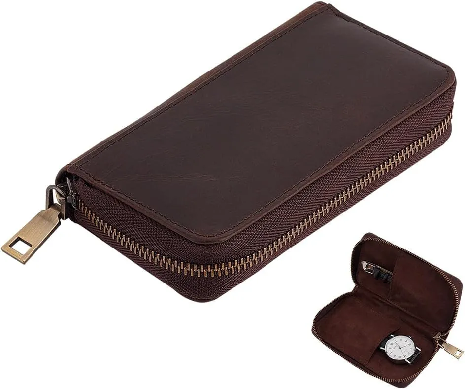 Travel Zipper Case Black Couple Watches Bag for Watches Collector headquarter oval proliferation ecological Jewelry Storage OLYCRAFT Portable Watch Travel Case PU Leather Watch Bracelet Storage Bag Case for 2 Wristwatches Watch Box 