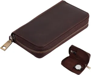 Travel Zipper Case Black Couple Watches Bag for Watches Collector headquarter oval proliferation ecological Jewelry Storage OLYCRAFT Portable Watch Travel Case PU Leather Watch Bracelet Storage Bag Case for 2 Wristwatches Watch Box 