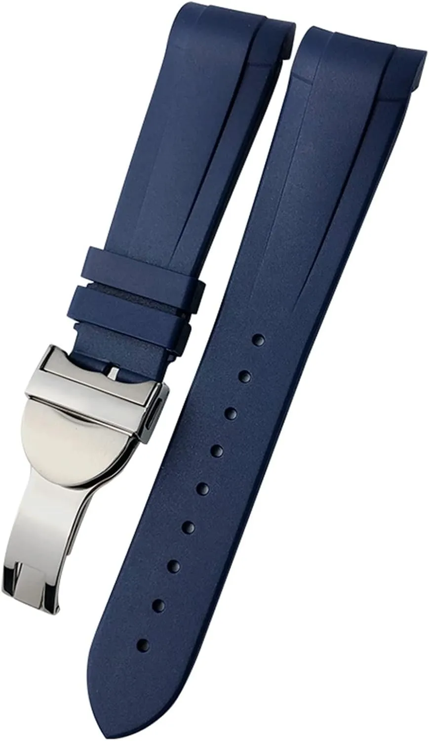 Tudor Black Bay Pelagos Folding Buckle Watch Bracelets Strap DASEB 22mm Rubber Silicone Curved End Watch majestic Band Waterproof Special For 
