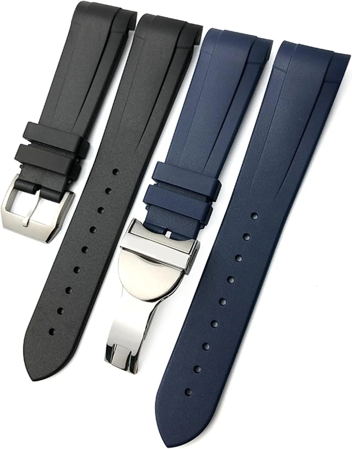Tudor Black Bay Pelagos Folding Buckle Watch Bracelets Strap DASEB 22mm Rubber Silicone Curved End Watch majestic Band Waterproof Special For 