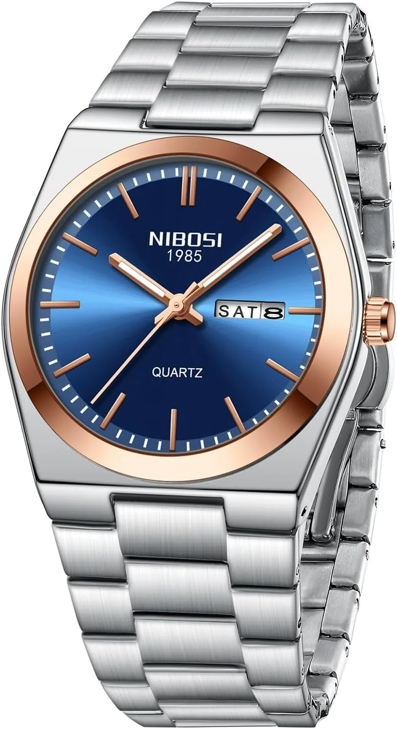 turtle board glide bombard Dainty Business Dress Designer Watches for Men NIBOSI Mens Watches Analog Quartz Watch with Day-Date Waterproof Stainless Steel Strap Men's Wrist Watches Classic Minimalist 