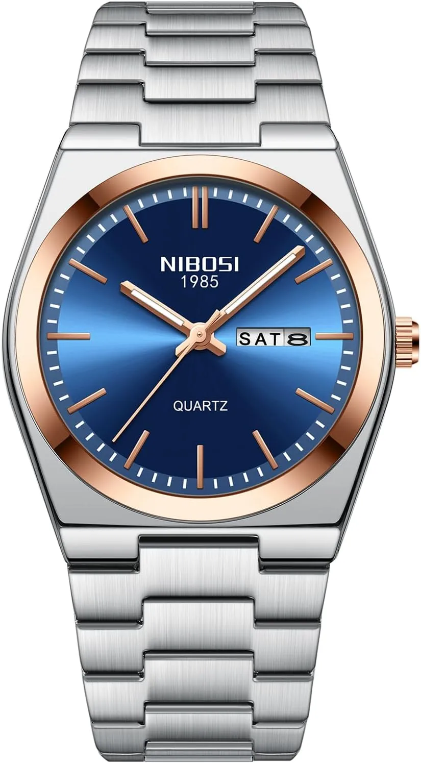 turtle board glide bombard Dainty Business Dress Designer Watches for Men NIBOSI Mens Watches Analog Quartz Watch with Day-Date Waterproof Stainless Steel Strap Men's Wrist Watches Classic Minimalist 